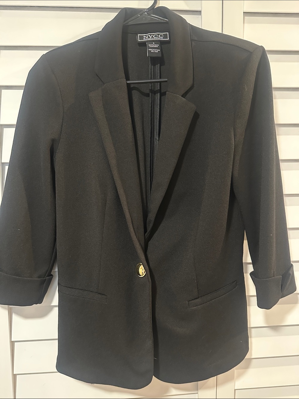 NYCC Black Single-Button Tailored Blazer